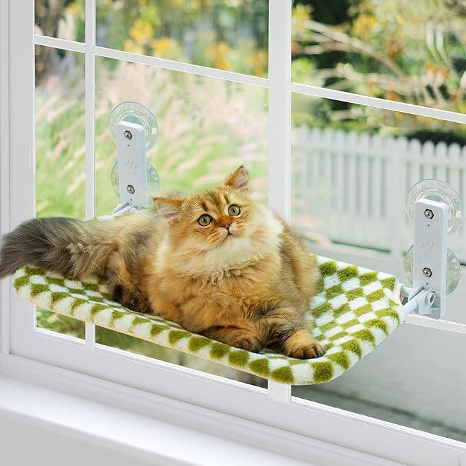 Amazon's best-selling cat hammock, cat window sunbathing hanging bed, summer suction cup balcony glass pet bed details Picture