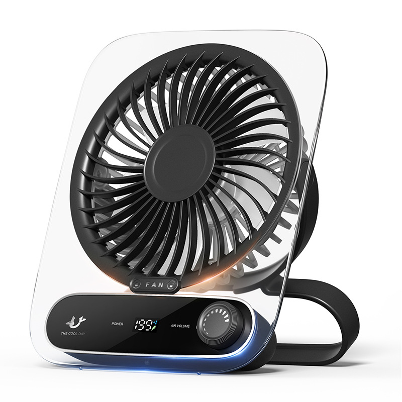 2025 New desktop fan, portable usb hand-held, ultra-thin, wall-mounted and rechargeable mini dormitory fan details Picture