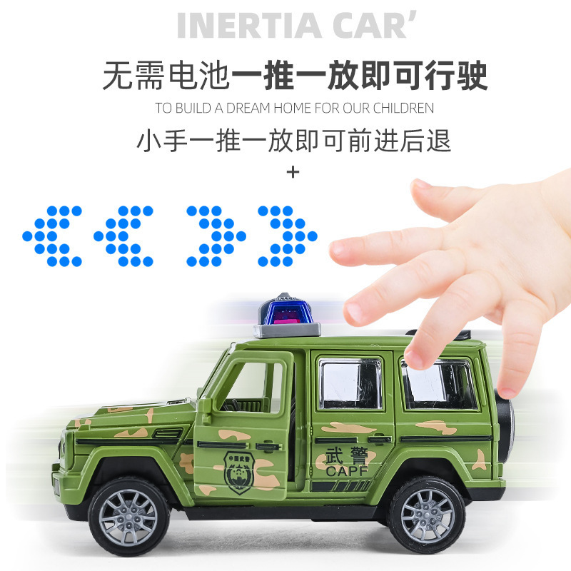 Children's large jeep, off-road vehicle model, inertia car, children's toy, rebound car, educational toy for boys and girls Specification image
