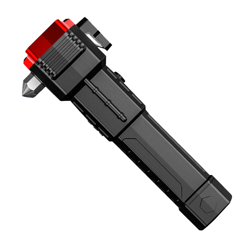 Car Safety Hammer Multi-Functional Charging Treasure Working Light Emergency Fire Rescue Self-Protection Flashlight Outside The Broken Window Item Picture