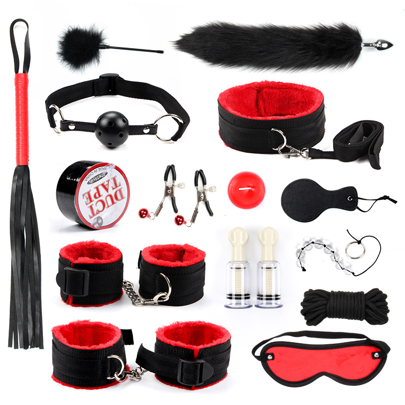 Sex toys webbing black red 15 sets for men and women sm binding set sex toys sex underwear full figure