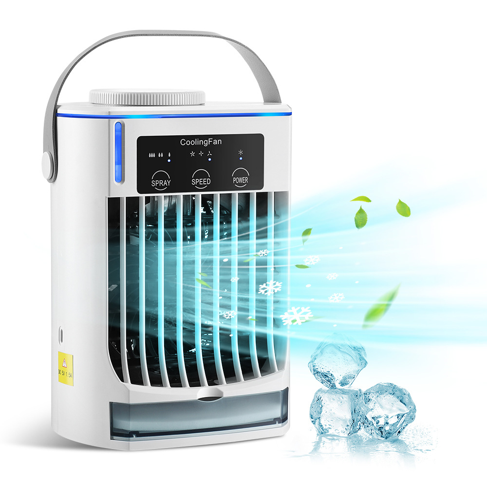 Cross-border countertop spray cold air fan 500ML ultrasonic atomization air cooler USB model three-speed cold air fan spray machine