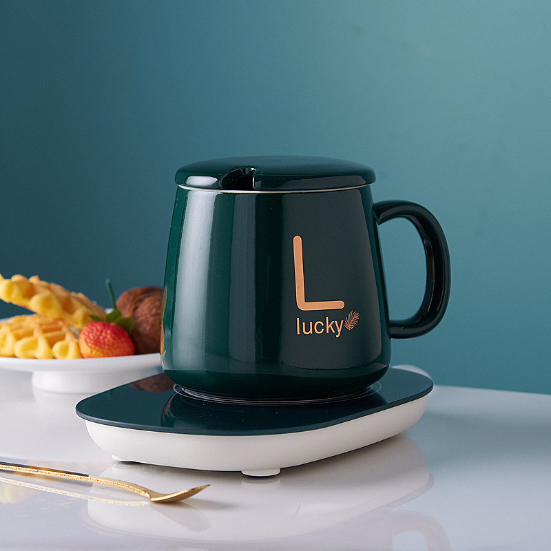 Warm Cup 55 Degrees Constant Temperature Cup Gift Box Coffee Mug Heating Cup Set With Hand Gift Ceramic Cup Wholesale Application Scenario