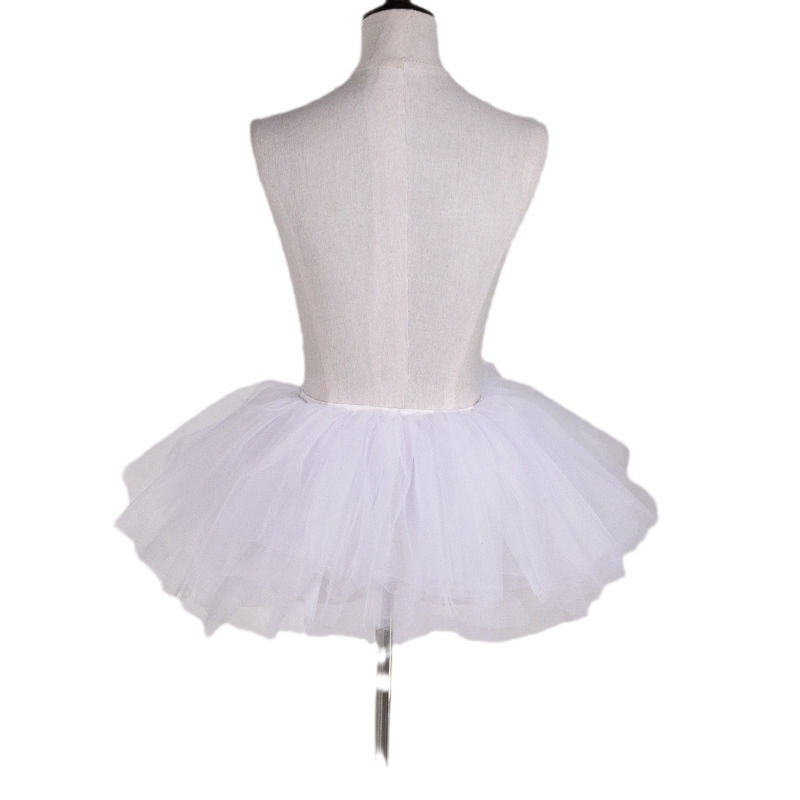 Skirt short lolita27cm multi-layer boneless soft yarn petticoat irregular can be worn outside the pondy cos with support inside Item Picture