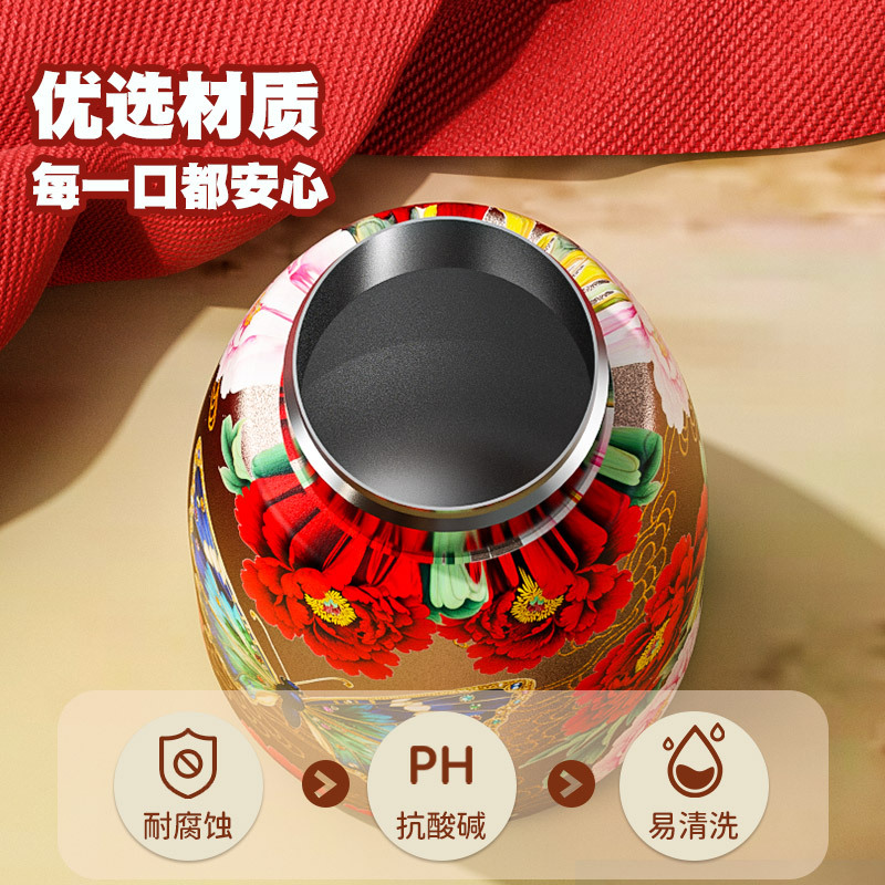 Mini insulated cup for women 2025 new model, high appearance level, small capacity portable water cup, national trend ceramic pocket, portable cup details Picture