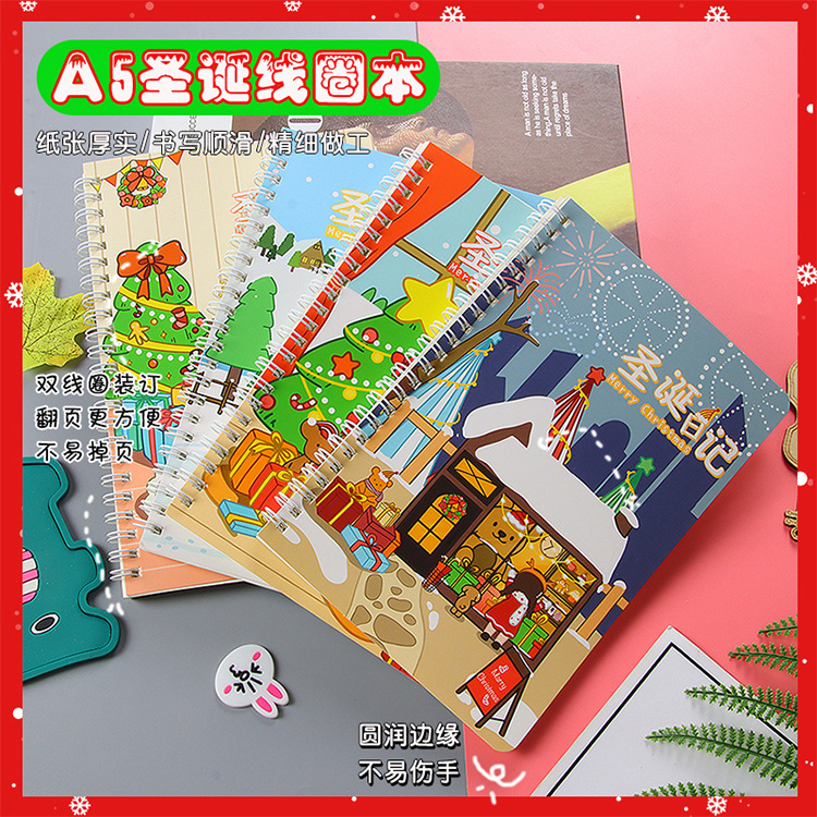 A5 Coil This Christmas Student Diary Cartoon Prize Gift Notepad Wholesale Creative Stationery Notebook