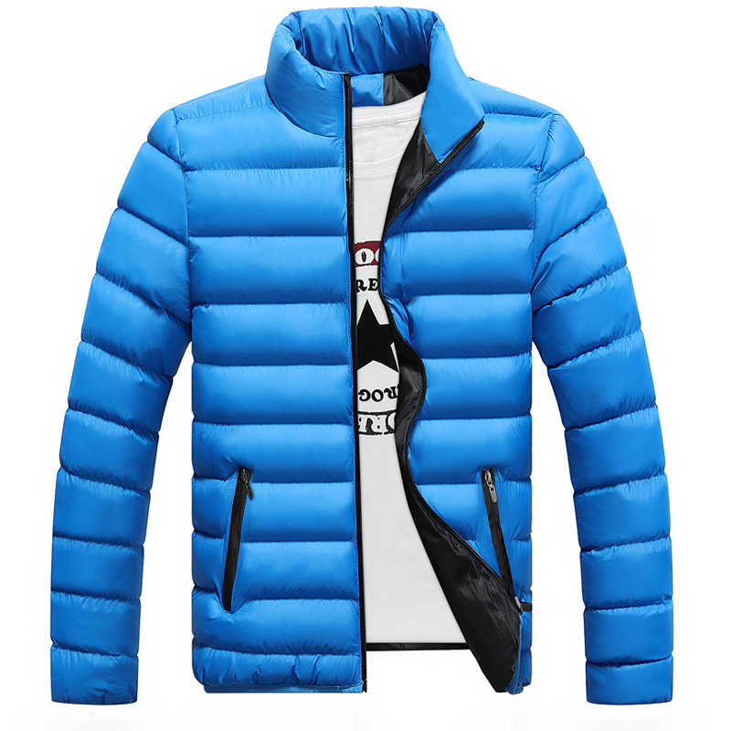 Wholesale of new men's cotton-padded jackets, men's coats, youth cotton-padded jackets, thickened cotton-padded clothes, stand-up collars and winter men's clothing for foreign trade Specification image