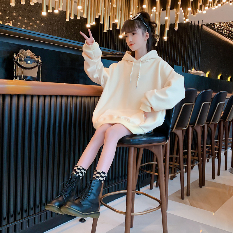 Girls' hoodie Spring and Autumn 2022 new Style for older kids Autumn long-sleeved children's stylish autumn hooded top Item Picture
