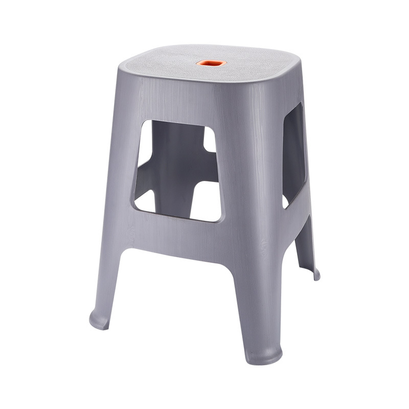 Plastic stools, household plastic chairs, thickened light luxury style, anti-slip, durable, stackable, square stools wholesale Item Picture
