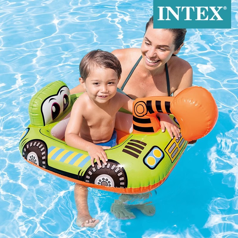 Three popular cartoon designs of genuine INTEX 59586 children's swimming rings and baby inflatable float rings from the United States are on sale Application Scenario