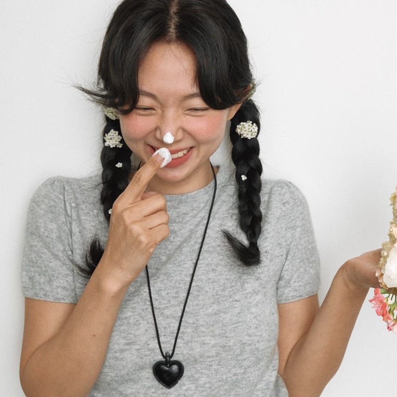 fever同款皮质爱心麻绳项链小众设计大颗黑桃心可调节时髦锁骨链