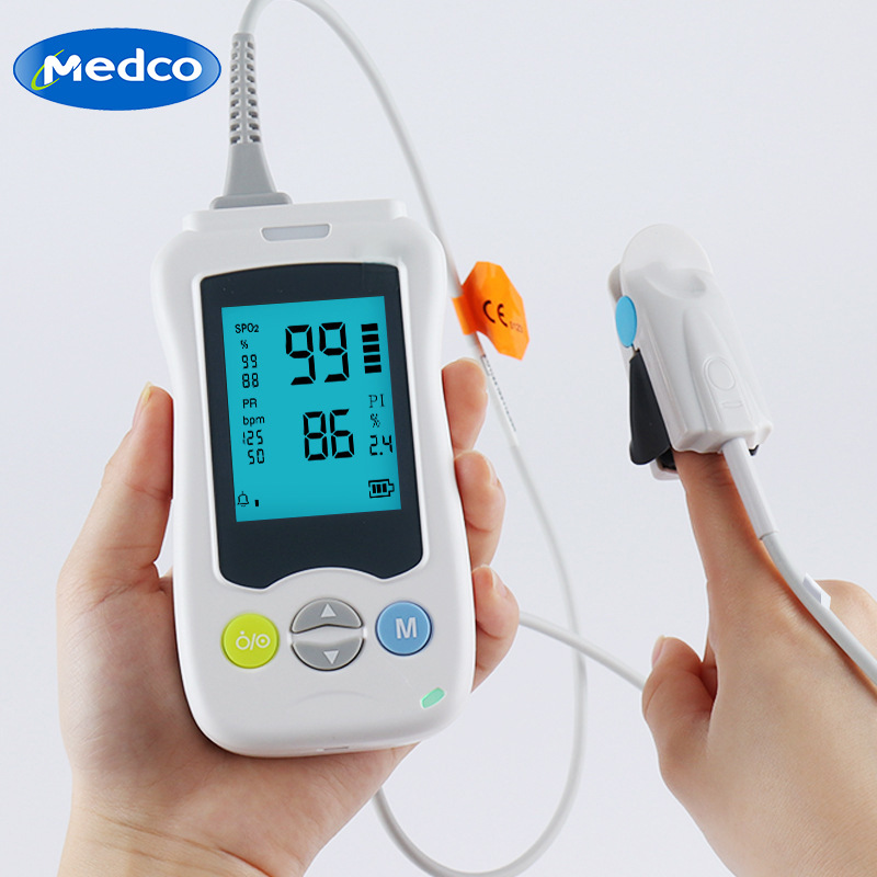 Cross-border exclusive handheld blood oxygen meter with adult and children's probes for home blood oxygen saturation detection