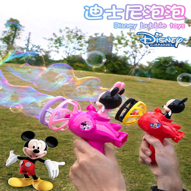 正版迪士尼泡泡机吹泡泡玩具儿童泡中泡泡枪全自动电动大泡泡器水详情图1