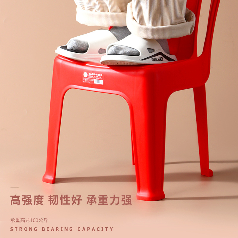 批发塑料椅子靠背可叠放家用现代简约塑胶餐厅餐椅大人加厚户外椅详情图3