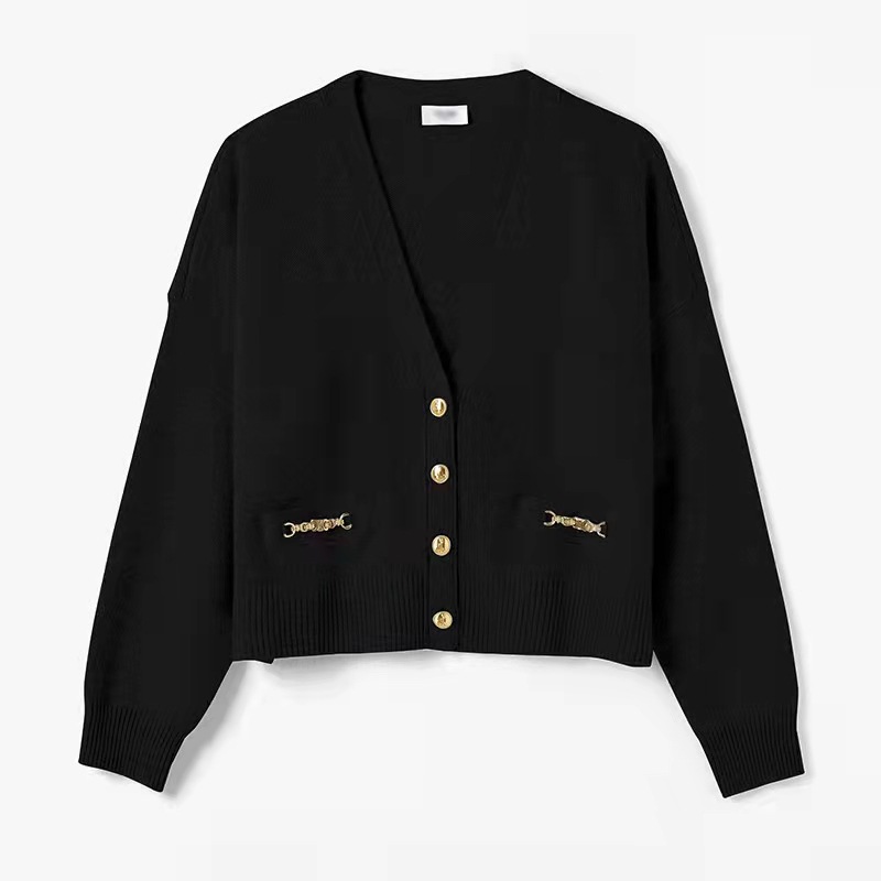 High-End Cashmere Sweater Coat Women's New Boutique Wool Cashmere Warm Cardigan Europe And The United States Big Style details Picture