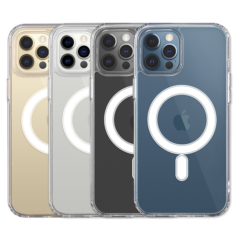 适用iPhone15 Pro手机壳苹果14pro无线充透明磁吸壳MagSafe手机壳图
