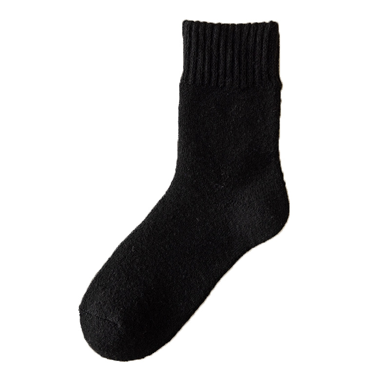 One-piece delivery service for woolen socks, men's mid-calf socks, autumn and winter fleece and thickened loop socks, winter fleece warm floor socks, men's long socks Item Picture