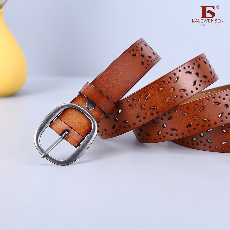 Antique copper in stock, brown pure copper, brass, summer retro copper buckle, frosted belt, men's and women's belts, clothing decorative belts Application Scenario