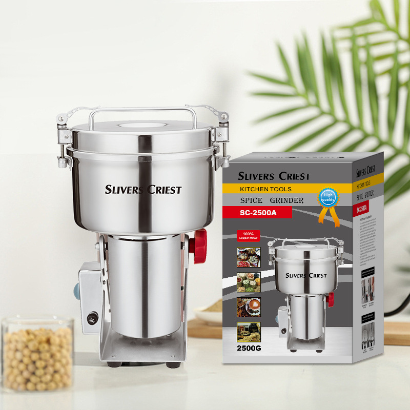 Foreign Trade Grinder, 2500G Stainless Steel Five-Grain And Spice Pulverizer, Grinding Machine