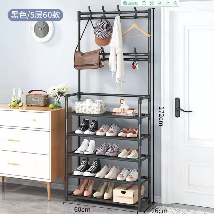 Cross-border temu shoe rack wholesale, coat rack integrated hanger, door shoe rack, household storage practical shoe and hat rack Application Scenario