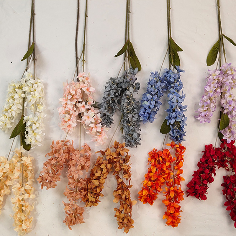 Other Simulated Handicrafts Hyacinth Big Fly Wedding Nordic Style Flocking Fake Flower Decoration Directly Supplied