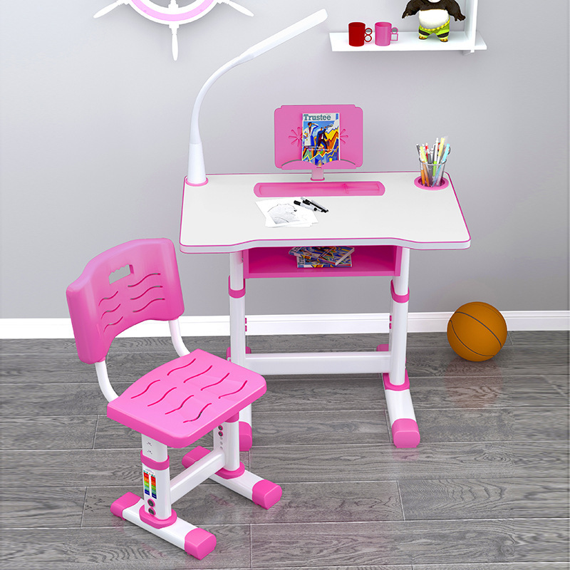 Home Children's Learning Desk With Light Learning Desk Student Writing Desk Chair Can Be Raised And Lowered With Light Elementary School Homework Desk Specification drawing
