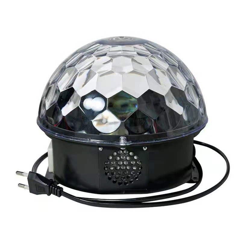 LED Bluetooth Crystal Magic Ball KTV stage light, voice-controlled flashing seven-color rotating dance party stage light, USB magic ball Item Picture