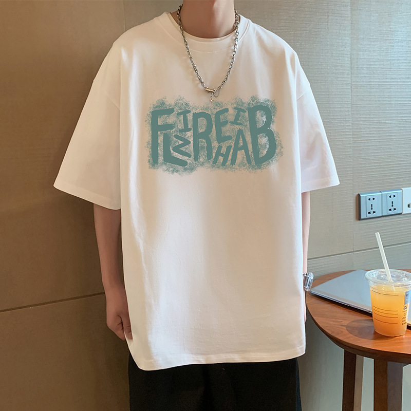 t恤男士短袖潮流/T恤/衣服男士短袖潮流/短袖/服装白底实物图