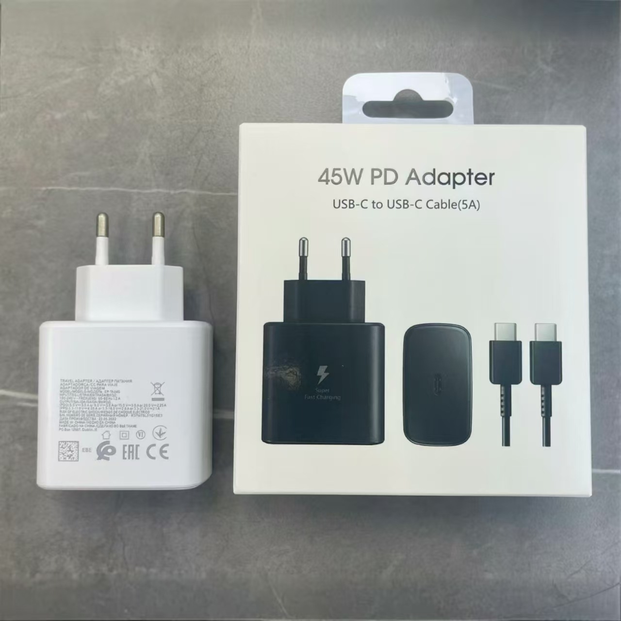 PD45W Dual Type-c Super Fast charger suitable for Samsung S22/S21/S20/Note10 mobile phones Specification image