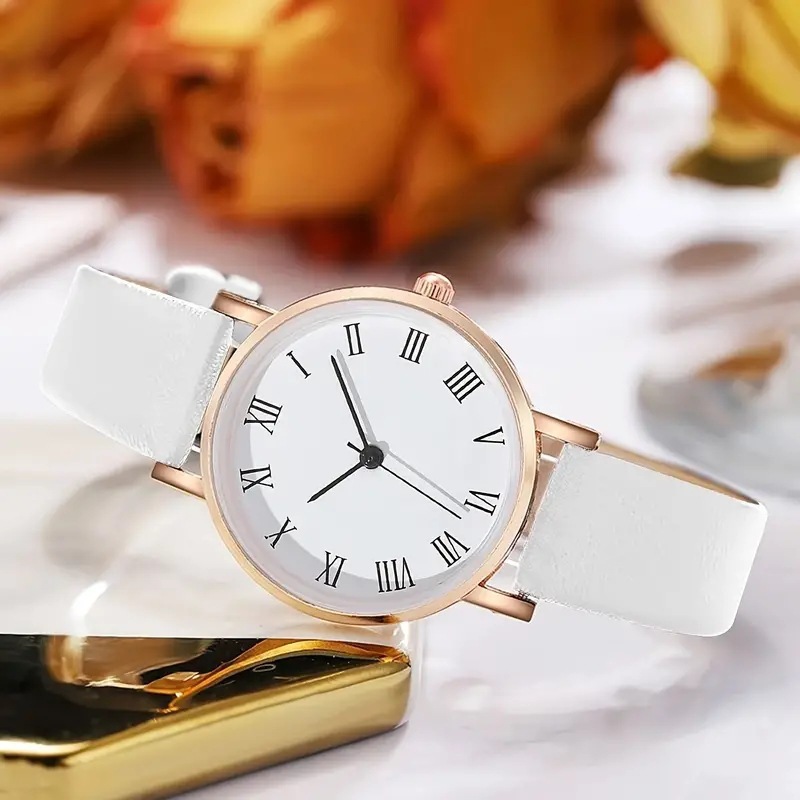 Mujer nuevo traje blanco fresco y versátil reloj de mujer + niche aurora perla pulsera details Picture