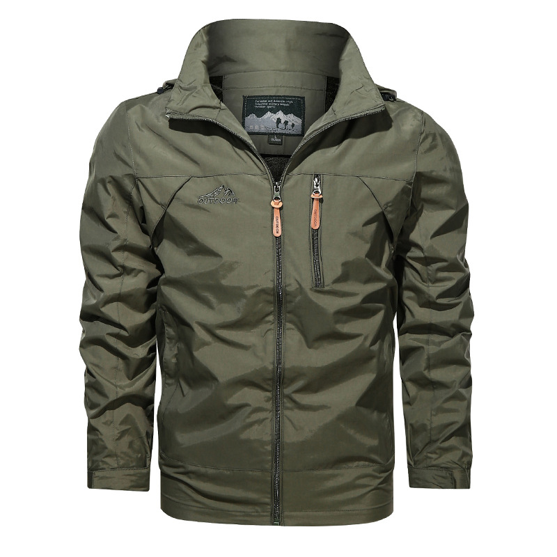 Hombre chaqueta deportiva hombre 2023 primavera otoño nuevo color sólido casual viento y agua chaqueta invierno carga Application Scenario
