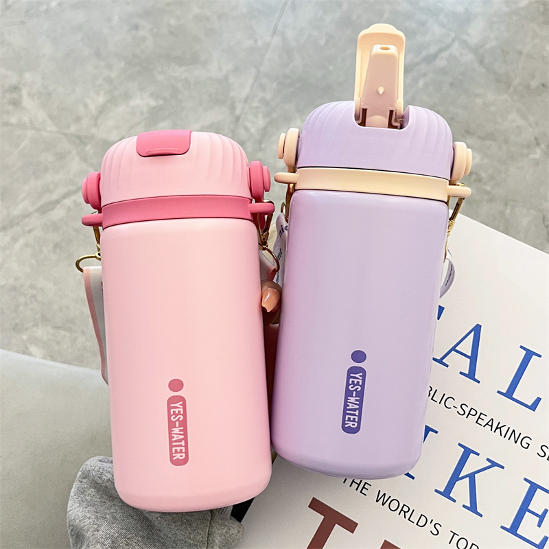 Yongkang insulated cups for girls, high appearance level, stainless steel water cups with straws, sports, home and office portable cups wholesale