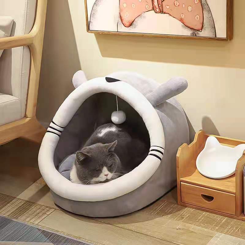 Cat bed all-season universal winter warm cat supplies, semi-enclosed cat house sleeping bed, pet dog bed, summer