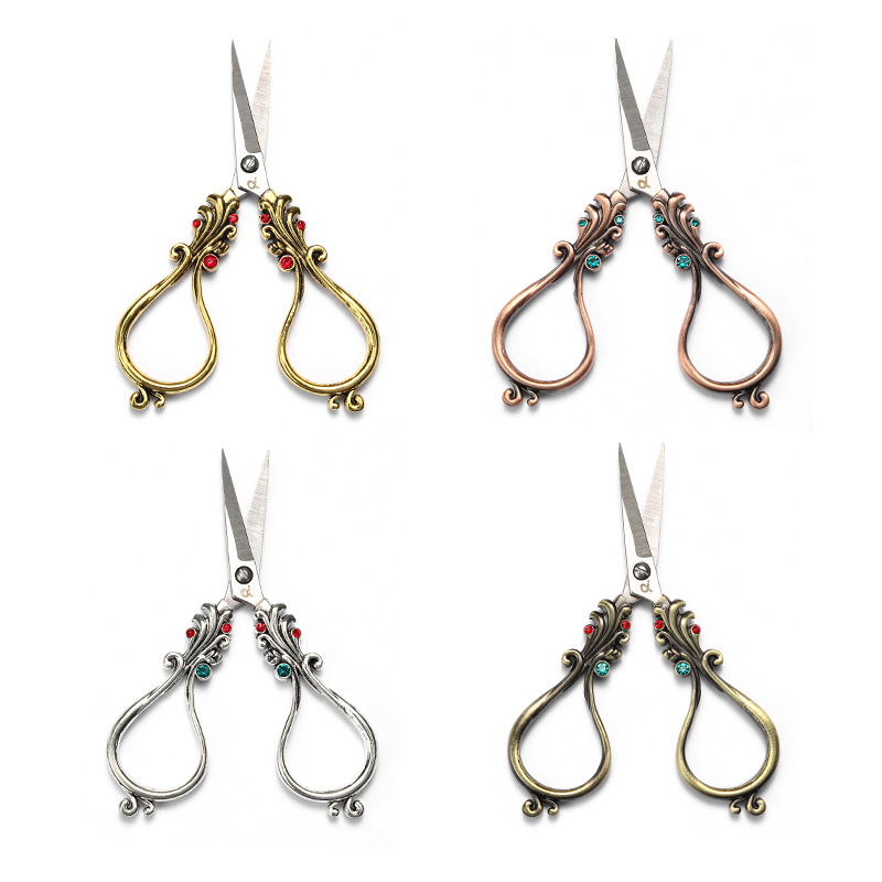 Manufacturers Wholesale Vintage Small Scissors Handmade Diy Home Tailor Scissors Cross Stitch Thread Tail Scissors Embroidery Scissors Item Picture