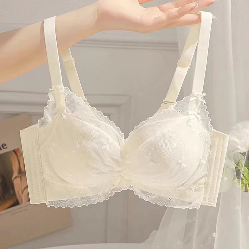内衣女士小胸聚拢显大调整型无钢圈收副乳防下垂夏季天薄款文胸罩