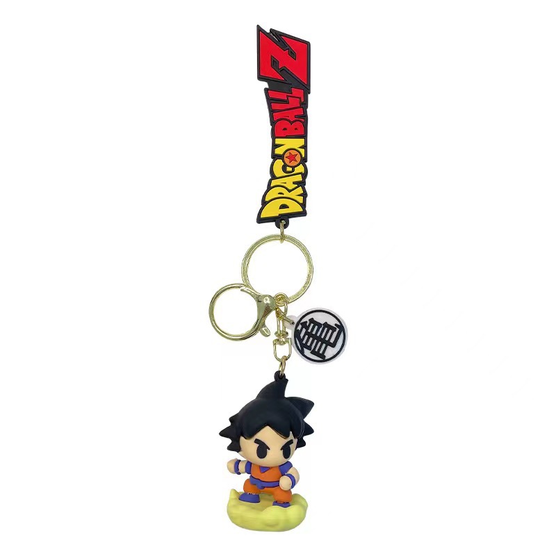 Cartoon Seven Dragon Ball Keychain Creative Cute Wukong Pvc Figure Car Pendant Cute Bag Hanging Ornaments Item Picture