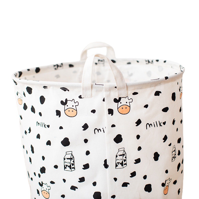 Can Be Set Cartoon Animal Canvas Storage Bucket Household Sundries Children Toy Doll Storage Basket Dirty Clothes Storage Basket Item Picture