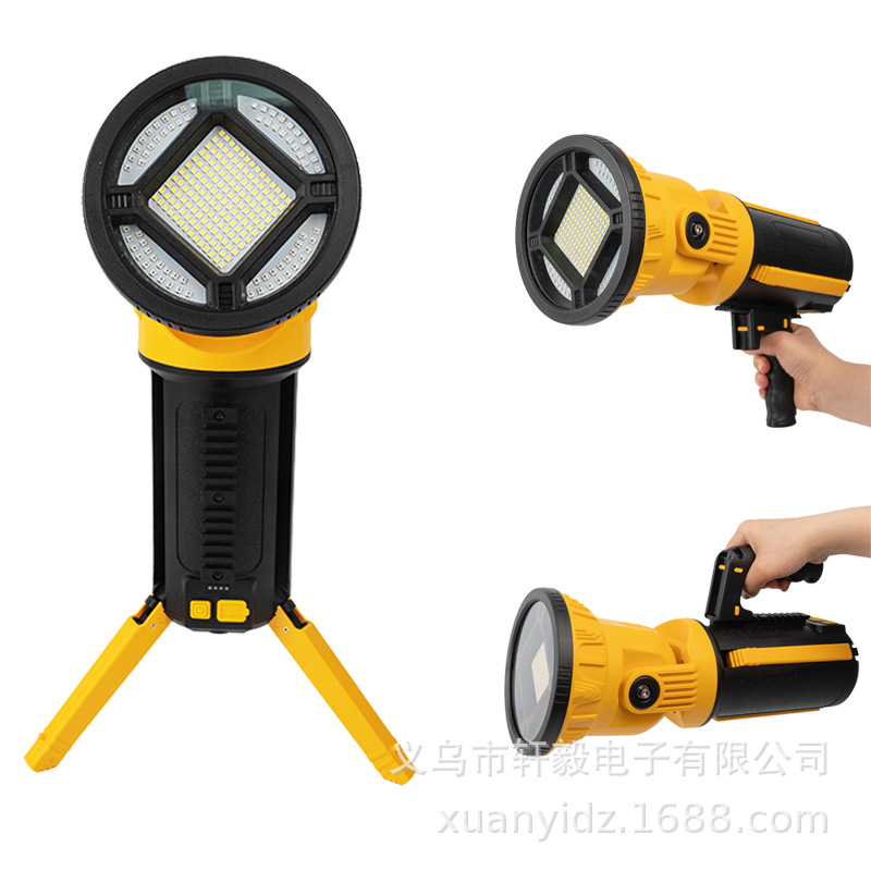 Cross-Border New Multi-Functional Charging Led Searchlight Strong Flashlight Outdoor High-Power Lighting Strong Hand Lamp Item Picture