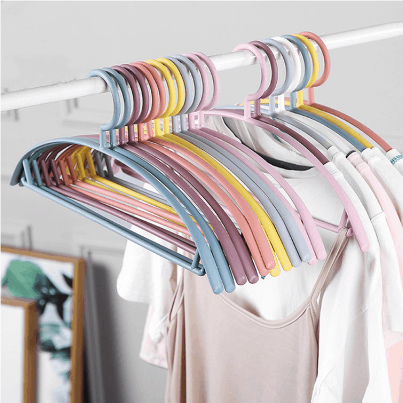 Zt1054 Thick Household Adult Non-Slip Hanger Semi-Round Seamless Clothes Shelf Dry And Wet Dual-Use Clothes Rack Clothes Hanging details Picture