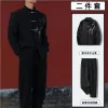 New Chinese-style men's engagement dress set, Chinese-style stand-up collar Zhongshan suit, golden bamboo embroidery boys' adult formal suit Specification image