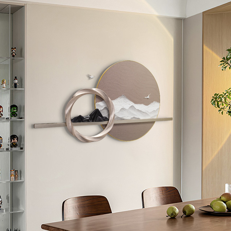 Modern and simple wall decorations of Fudiao Home Furnishing, living room sofa background wall decorative paintings, hand-painted texture, dining room wall hanging paintings Specification image