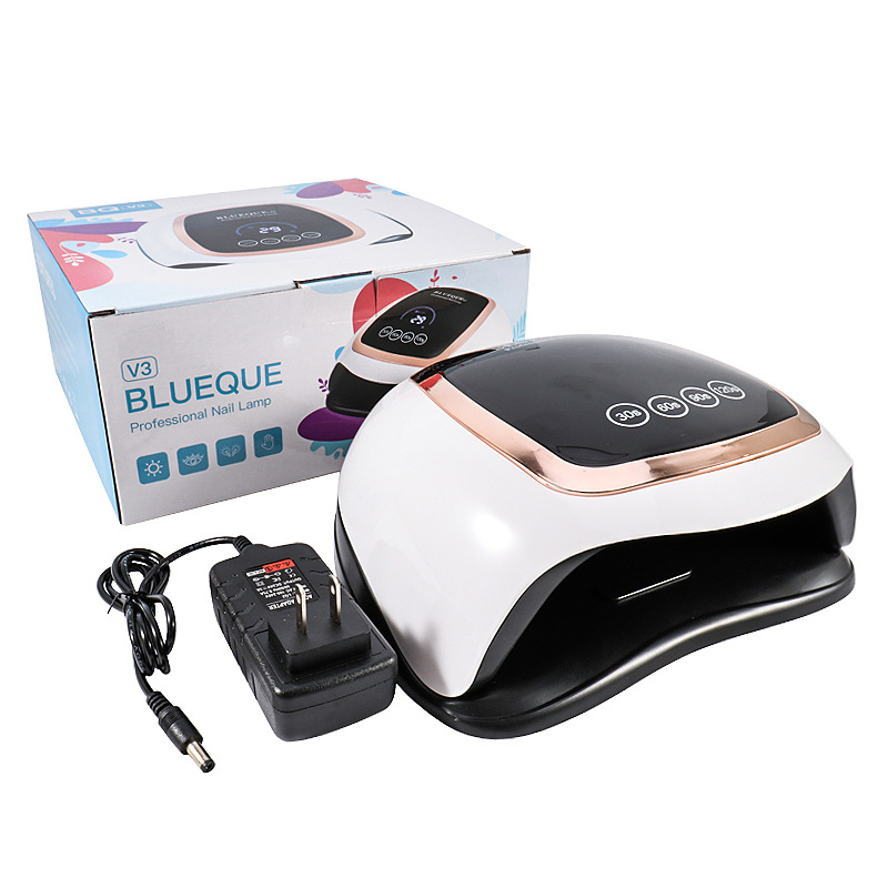 V3 Nail Art Lamp, 168W high power, 10-second quick nail drying, phototherapy machine, digital display intelligent dryer, nail art tool details Picture