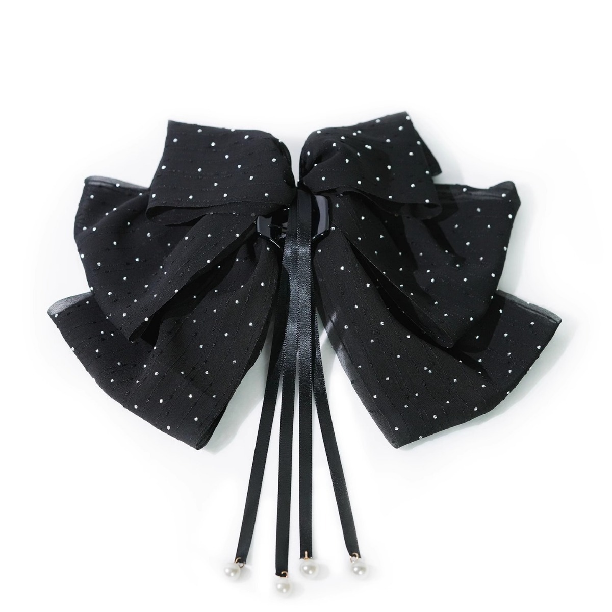 Listen To The Rain Grab Clip 2024 New Star Four Streamer Hair Clip Show The Amount Of French Gentle Sweet Hair Accessories Item Picture
