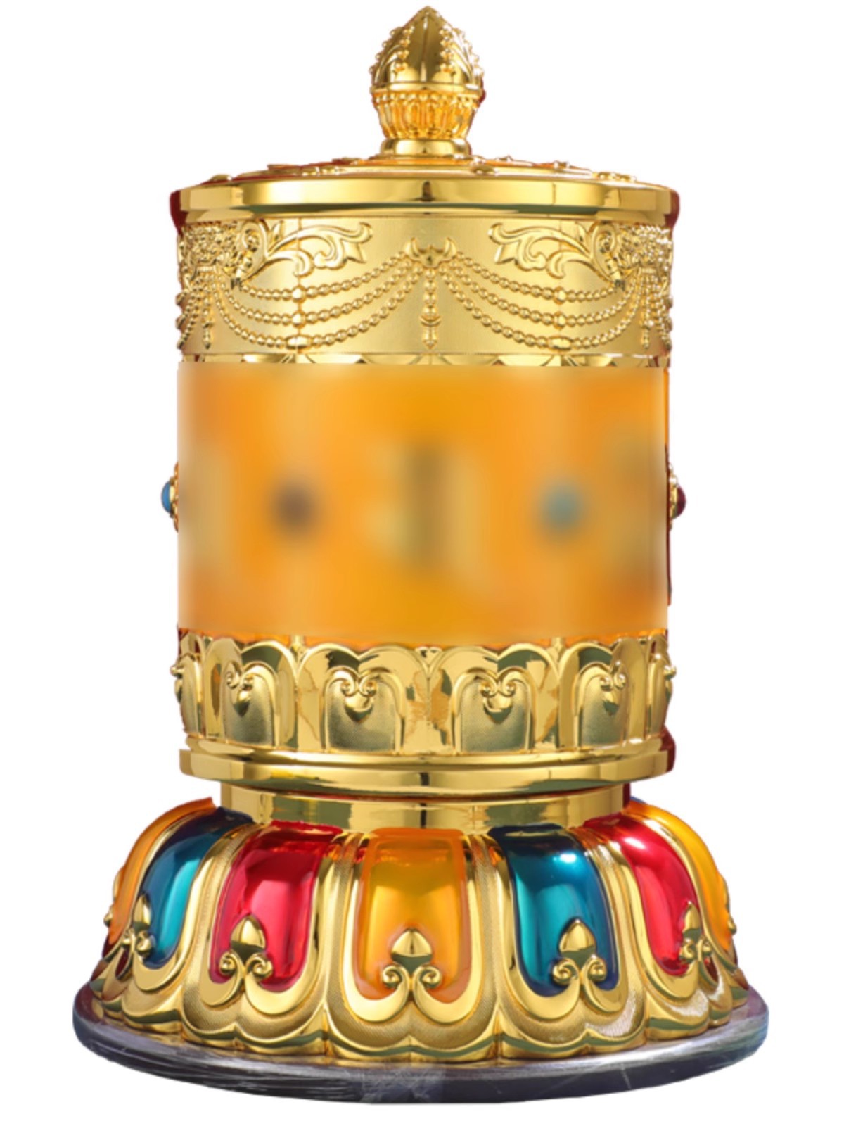 Tokuda new electric wheel hand pull plug electric drum Tantric painted alloy home decoration drum size full figure