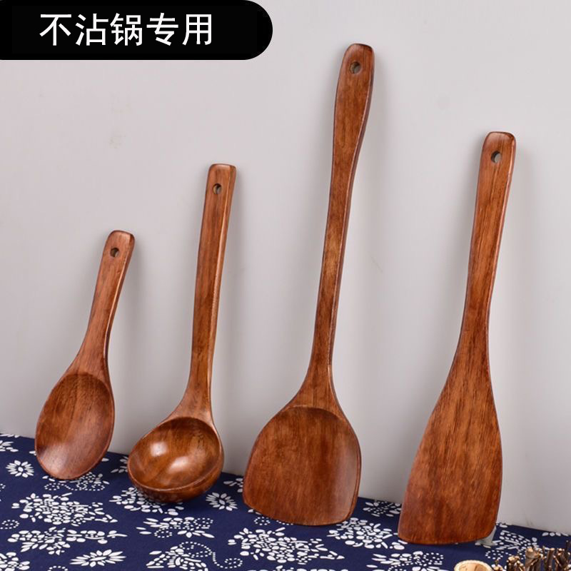 木勺木铲子烧菜家用锅铲不伤锅厨房木锅铲炒菜木汤勺木质厨具套装