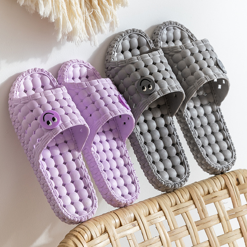 Bathroom Slippers Female Summer Bath Leaky Plastic Home Couple Home Indoor Thick Soft Soled Slippers details Picture
