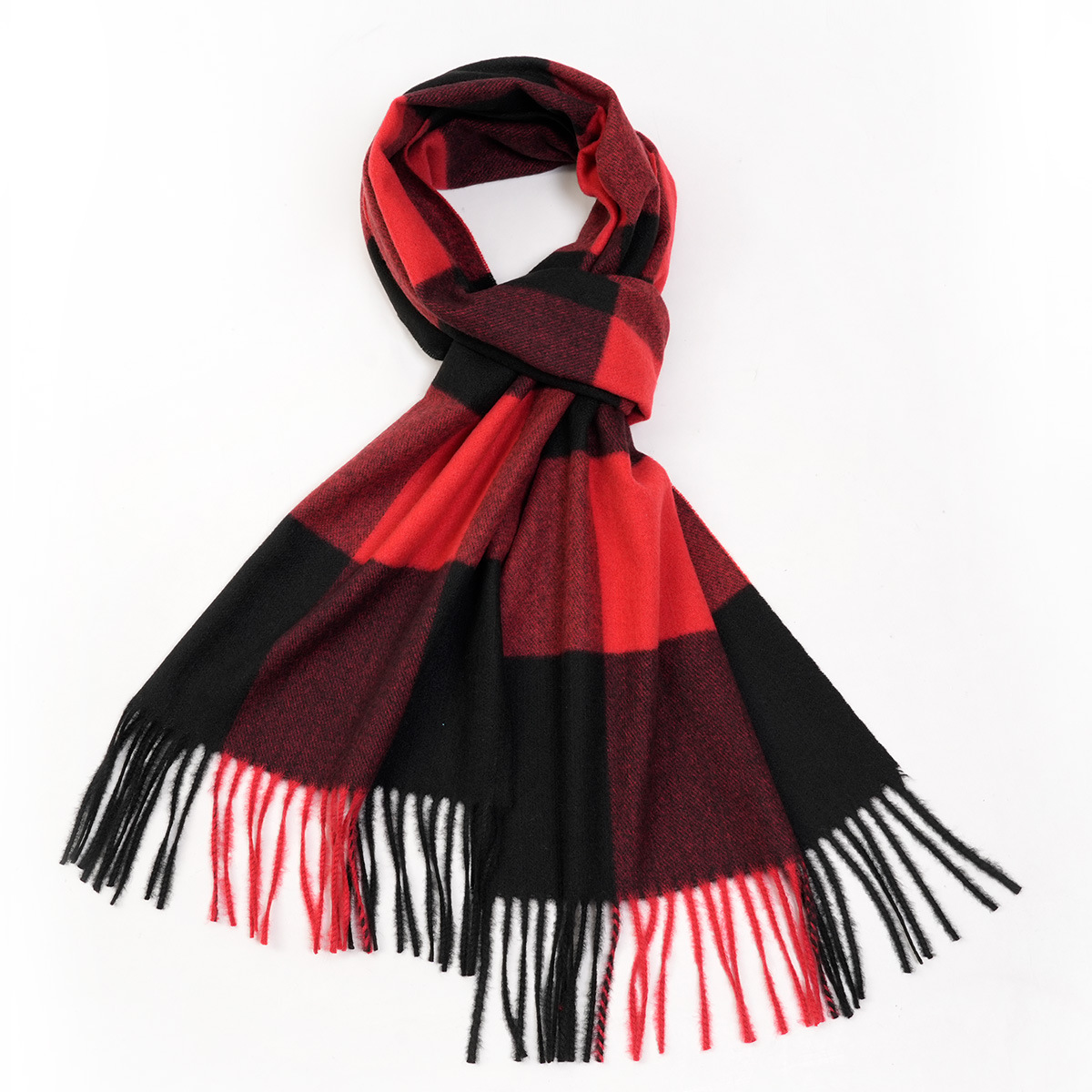 2023 Men's cashmere classic casual men's warm neck boys winter high-grade plaid scarf neck