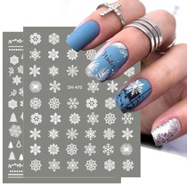 White Snow nail Decals 3d Nail decals Mixed Nail decals