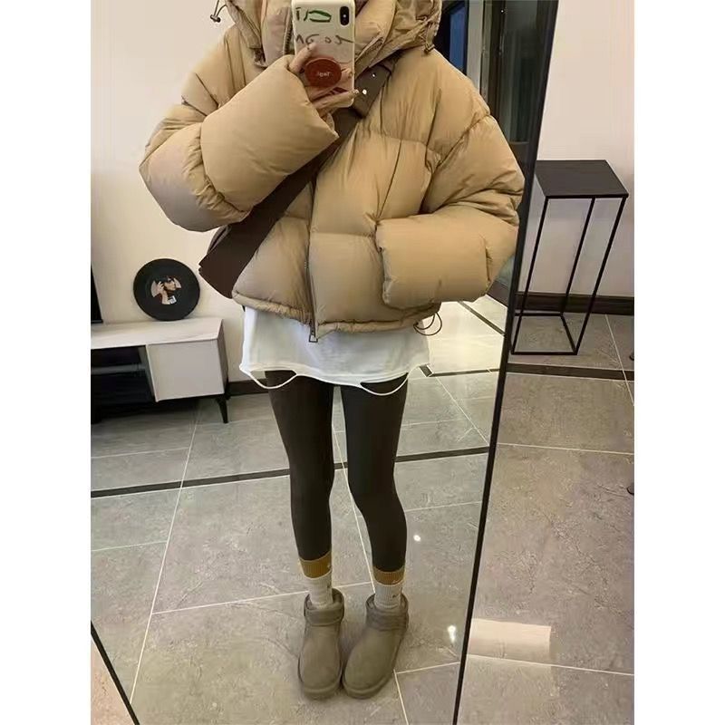 羽绒服女宽松韩版/羽绒服/羽绒棉服女长款欧美/尾货/女款羽绒服白底实物图