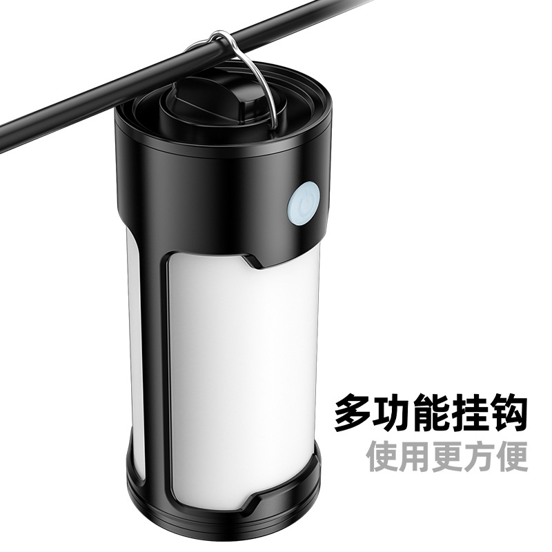 Cross-border outdoor multi-functional camping lamp, No. 7 battery USB charging camp tent lamp, portable LED camping lamp details Picture